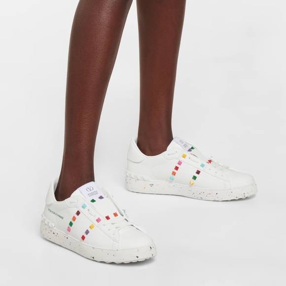 Valentino Garavani Multi Colored Rockstud Sneakers - Picture 4 of 13